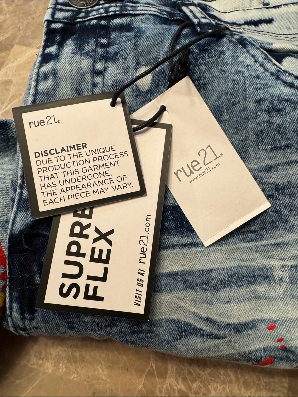 Rue21 Blue Artistic Denim with Graphic Accents - Picture 6 of 12